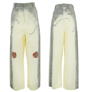 Jean Paul Gaultier Gray and Cream Pantsuit